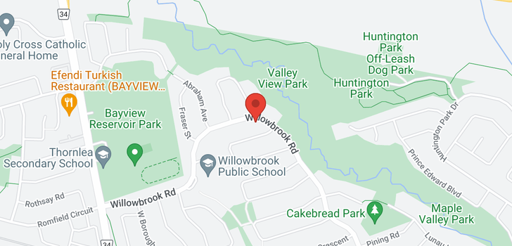map of 93 Willowbrook Rd